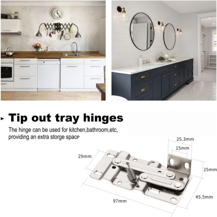 2pcs%20Kitchen%20Cabinet%20Tip-Out%20Trays%20Hinges%20Self-Closing%2045%20Degree%20Pivot%20Hinge%20For%20Sink%20Drawer%20Bathroom%20Organizers%20Shoe%20Cabinets%20-%20Image%205