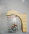 Wooden Helmet Holder. 
