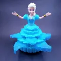 GAZA TOY Beautiful Rotating princess , frozen Elsa dancing and singing doll toy. 