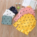 baby Girls Lovely Heart Print Sweaters New Autumn Kids Baby Pattern Clothing Fashion Clothes Casual Outfits Knit Girls Sweater. 