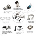 2.5'' / 3.0'' Cutout Stainless Steel Exhaust Cut Out Header Be Cut Pipe Electric Valve Exhaust Tip Muffler Kit. 