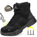 Light Breathable Safety Shoes For Men Steel Toe Cap Anti Smash Work Shoes Indestructible Anti-puncture Kevlar Insoles Male Boots.