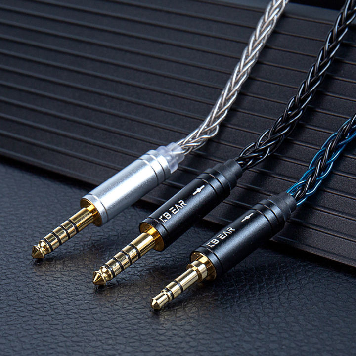 KBEAR%20ST12%20Plus%202m%208%20Core%20Silver-Plated%20Upgraded%20IEM%20Cable%20With%203.5/4.4mm%202PIN/QDC/MMCX%20Headphone%20Cable%20For%20KZ%20Gaming%20Headset%20-%20Image%203