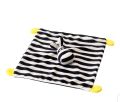 Ikea KLAPPA Zebra ~ Black White Yellow Striped Baby hankies Lovey~CUTE. 