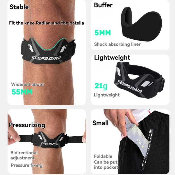 GTUBIKE%201PCS%20Patella%20Band%20Protection%20Kneecap%20Knee%20Tendon%20Support%20Strape%20Brace%20Adjustable%20Absorption%20Compression%20Pad%20Basketball%20-%20Image%204