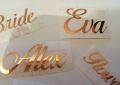 Customize Golden Vinyl Sticker and T-Shirt. 
