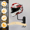 New Motorcycle Helmet Rack 180° Rotation Wall Mounted Helmet Storage Holder Alloy Helmet Hanger Stand Hook for Bicycle Helmets.