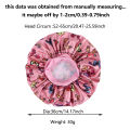 1PC Pink Butterfly Satin Sleep Bonnet & Headband Set - Adjustable Hair Protector for Daily, Makeup & Skincare Constellation.