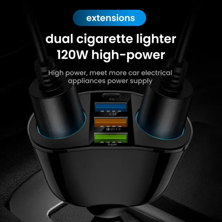 66W%20Fast%20Charging%20Car%20Charger%20QC3.0%20Cigarette%20%20Multifunctional%20USB%20Type%20C%20Car%20Phone%20Charger%20For%20iphone%20%20%20-%20Image%204