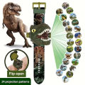 1Pc 3D Dinosaur Projection Electronic Watch for Kids - Fun Luminous Toy and Kindergarten Gift. 