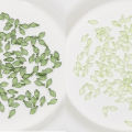 100Pcs acrylic mini small tree leaves, light green, dark green, each 50Pcs beads, handmade DIY making jewelry bracelet accessori.