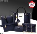 5 Pcs Jimmy Choo Bag Set, Good Quality, Small Pouches, Light Weight, Material, Soft Leather, Must Watch Real Video, With Chain. 