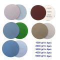 15pcs 125mm Inches Grit 1000 2000 3000 4000 5000 Sanding Discs Hook Loop Sandpaper Round Disk.
