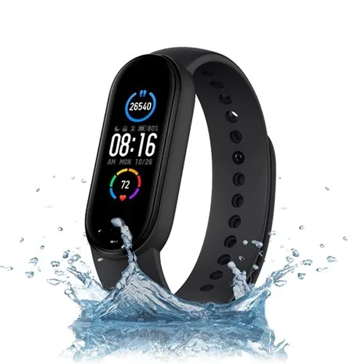 S-Way M6 Smart Fitness Watch Waterproof Bluetooth Bracelet with Heart Rate Tracker for Men & Women, Compatible with Xiaomi Mi Band 6