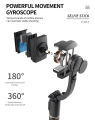 Handheld Gimbal Smartphone Bluetooth Handheld Stabilizer with Tripod Selfie Stick Folding Gimbal for Smartphone Xiaomi iPhone. 