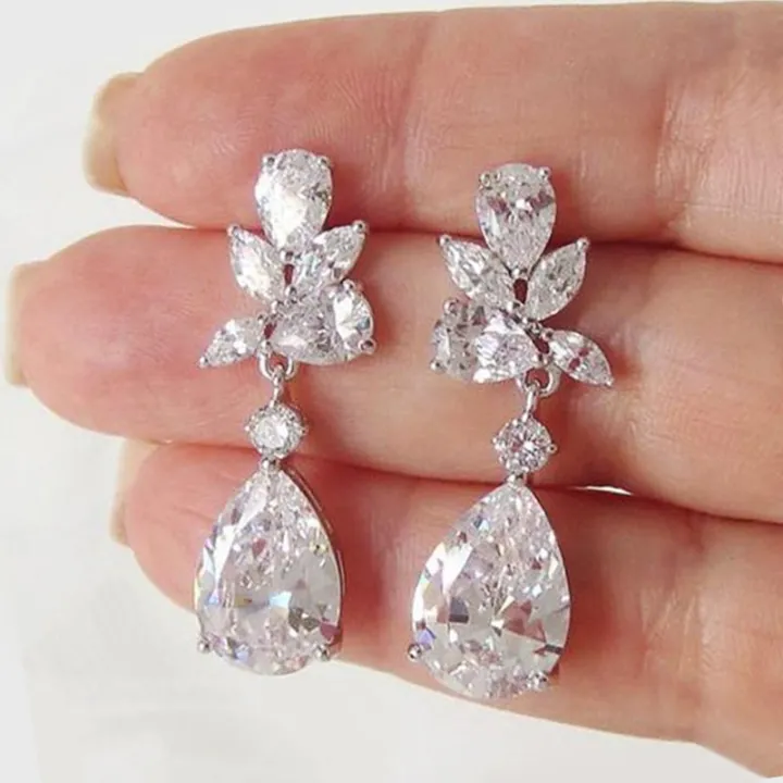 Huitan%20Crystal%20Drop%20Earrings%20with%20Bling%20Bling%20Cubic%20Zirconia%20Temperament%20Women%20Earrings%20High%20Quality%20Silver%20Color%20Trendy%20Jewelry%20-%20Image%202