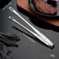 304 Stainless Steel Food Clip, Extended Barbecue Tongs for Household & Grill Use. 