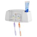 4 Toothbrush Holder Set Wall Mount Stand Home Bathroom Toilet Automatic Toothpaste Dispenser. 