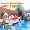 Summer Outdoor Electric Water Gun Continuous Shooting Large Capacity Automatic Water Suction Gun Boy Handheld Beach toys for kid. 