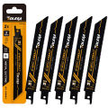 TOLESA 5PCS 6in Heavy Metal Cutting Reciprocating Saw Blades 14TPI Cast-Iron Bi-Metal Sabre Saw Blades for Metal Pipe, Rebar. 