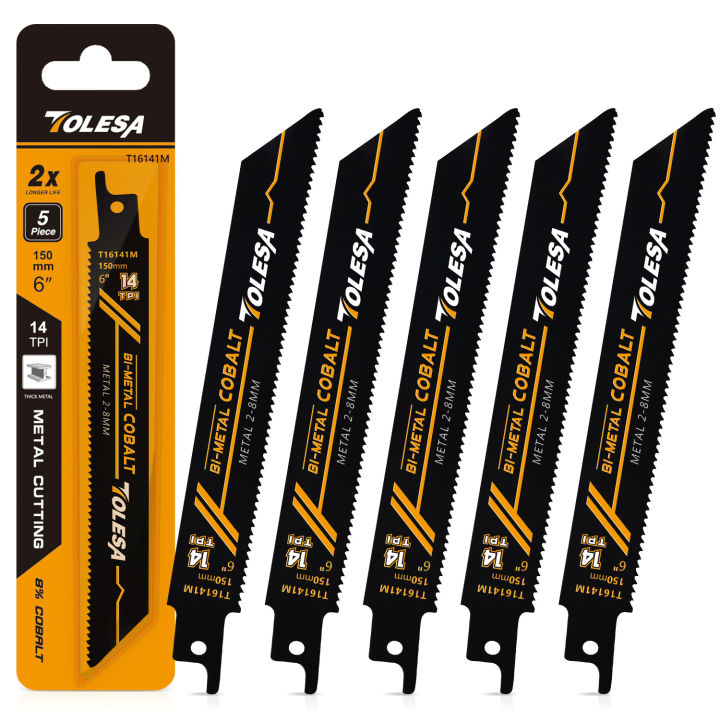 TOLESA%205PCS%206in%20Heavy%20Metal%20Cutting%20Reciprocating%20Saw%20Blades%2014TPI%20Cast-Iron%20Bi-Metal%20Sabre%20Saw%20Blades%20for%20Metal%20Pipe,%20Rebar%20-%20Image%208