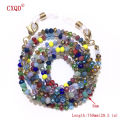Handmade Fashion Reading Glasses Chain For Women Sunglasses Cords 3mm Electroplated Lanyard Beaded Eyewear Masks  Wholesale. 