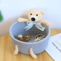 cartoon style weave sundries Storage Baskets household cosmetic hairpin Organize deposit container child toy classification case.