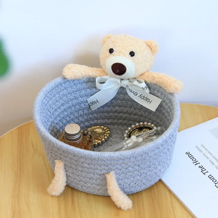 cartoon%20style%20weave%20sundries%20Storage%20Baskets%20household%20cosmetic%20hairpin%20Organize%20deposit%20container%20child%20toy%20classification%20case%20-%20Image%206