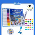 Acrylic Marker 24-80 Colors Pen Set for Draw Sketching Oily Tip Based Markers Graffiti Manga School Art Painting Supplies. 