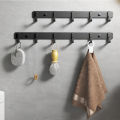 Wall Black Hooks Bathroom Towel Robe Hanger Rack Door Key Coat Clothes Hanging Holder Save Space Hook Bathroom Kitchen Accessory. 