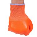 Full Pvc Coated Construction Safety Hand Gloves Industrial | Domestic Hand Gloves- Orange. 