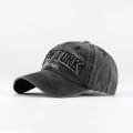 Hot Sale Hat New Spring And Autumn Washed Cloth Baseball Cap Embroidered Letters New York. 