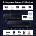 Lemorele H200 USB C Switch 2 in 1 Out 4K 60Hz USB-C Switcher for PS5 Xbox PC Laptop Monitor Projector Keyboard Mouse Docking.