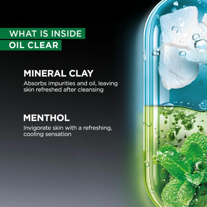 Garnier Men Oil Clear Clay D-Tox Face Wash 50g