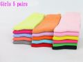 5 Pairs / Lot Spring Autumn Candy Solor Cotton Children Socks Boys Socks For Girls 1-9 Year Sport Kids Socks.