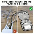 Durable EVA Charger Case for MacBook Air/Pro - Compact Protective Cover with Mesh Pocket for Cables, Earphones & Power Adapters. 