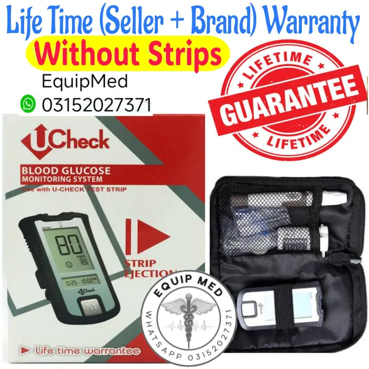 Uchek Instrument Glucometer, Ucheck glucometer, Life time warranty, Ucheck glucometer ...