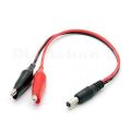 2 Pcs 1x male plug 1x female socket with corocodile clip Coaxial power connector with 8 inch cable and crocodiles Alligator clip 12V DC Voltage Power Test Lead Cable Crocodile Wire Connector. 