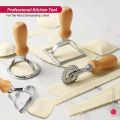 Ravioli Stamp Set,cookie Cutters with Wooden Handles and Grooved Edges,suitable for Ravioli, Pasta, Tortellini, Lasagna, Pierogi.