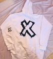 white hoodie men and women pull over with extra good quality. 
