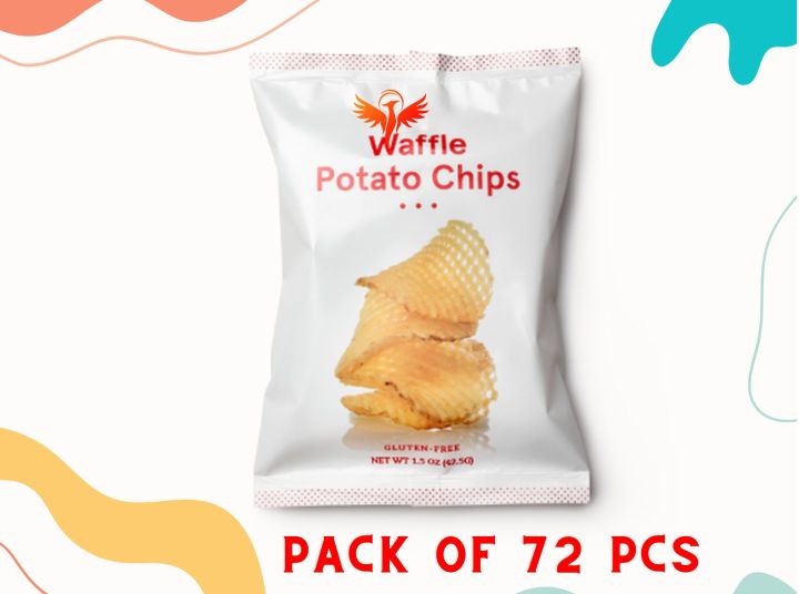 Crispy Potato Waffle Chips - Pack of 72 Pcs