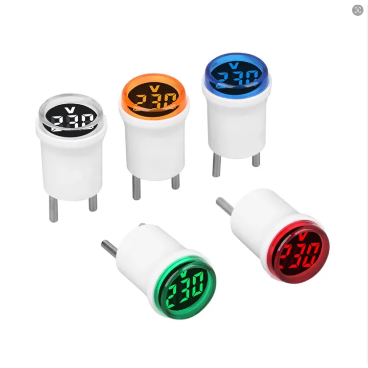Mini Current Display Digital Current and Voltage Ammeter, Circular LED Display, EU Plug ...