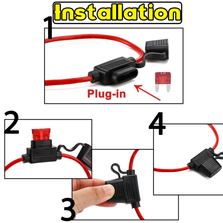 5/10pcs%20Car%20Mini%20Blade%20Adapter%20Fuse%20Holder%20Splash-proof%20for%2012V%20Wire%20Cutoff%20Switch%20Socket%20Damp%20Proof%20Splash%20Proof%20Fuse%20Socket%20-%20Image%204