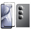 Infinix Hot 60 Pro Black 9D Tempered Glass Full Cover Protective Screen Protector + Back Camera Lens Protector 9H Gorilla Ultra Clear Film For Hot 60 Pro. 