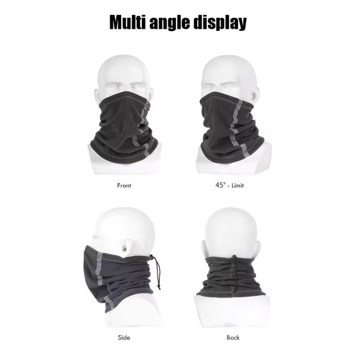 GTUBIKE%20Reflective%20Neck%20Warmer%20Multi%20Scarf%20Autumn%20Winter%20Neckerchief%20Skiing%20Neck%20Cover%20Adjustable%20Warm%20Mask%20Polar%20Fleece%20Cycling%20-%20Image%204
