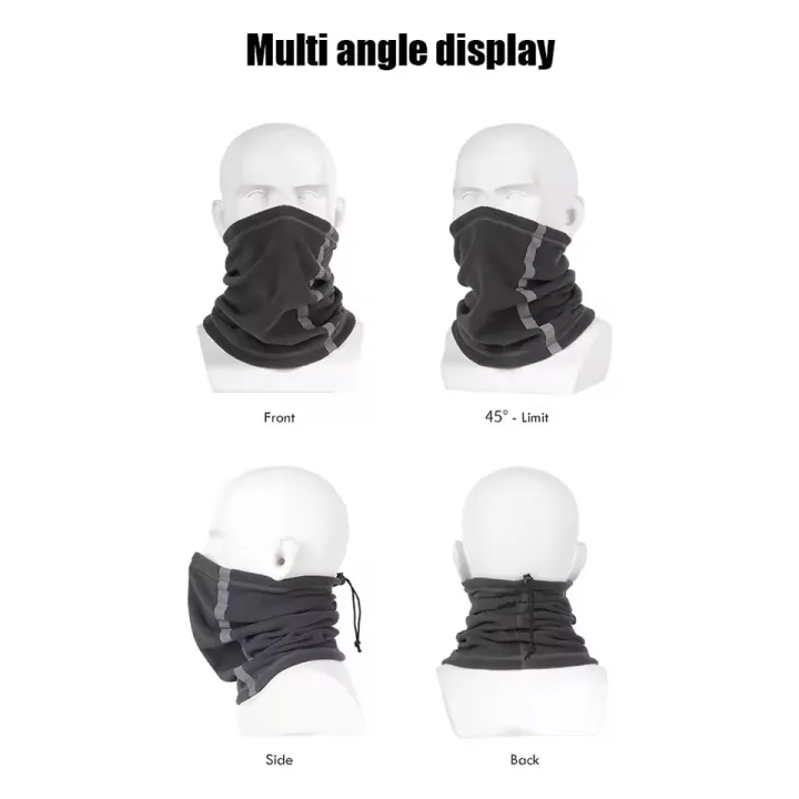 GTUBIKE%20Reflective%20Neck%20Warmer%20Multi%20Scarf%20Autumn%20Winter%20Neckerchief%20Skiing%20Neck%20Cover%20Adjustable%20Warm%20Mask%20Polar%20Fleece%20Cycling%20-%20Image%204