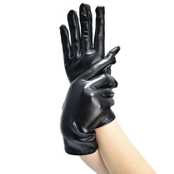 Women%20%20Short%20Black%20Patent%20Leather%20Gloves%20Street%20Style%20Dance%20Cosplay%20Gloves%20Female%20Punk%20Festival%20Party%20Full%20Finger%20Mittens%20-%20Image%206