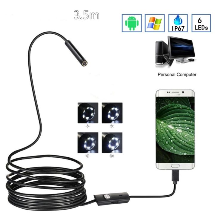 Endoscope%20Camera%20HD%20With%206%20LED%20Soft%20Cable%20Waterproof%20Inspection%20Borescope%20For%20Android%20PC%203.5M%207mm%20-%20Image%202