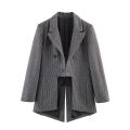 NLZGMSJ 2026 Spring Fashion Vintage Asymmetry Stylish Long Women Blazer Office Lady Fashion Jacket Female Blazer. 