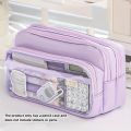 New Large Capacity Pencil Case Stationery Pen Bag Beauty Bag Portable Cosmetic Storage Bag Back to School Student Supplies.